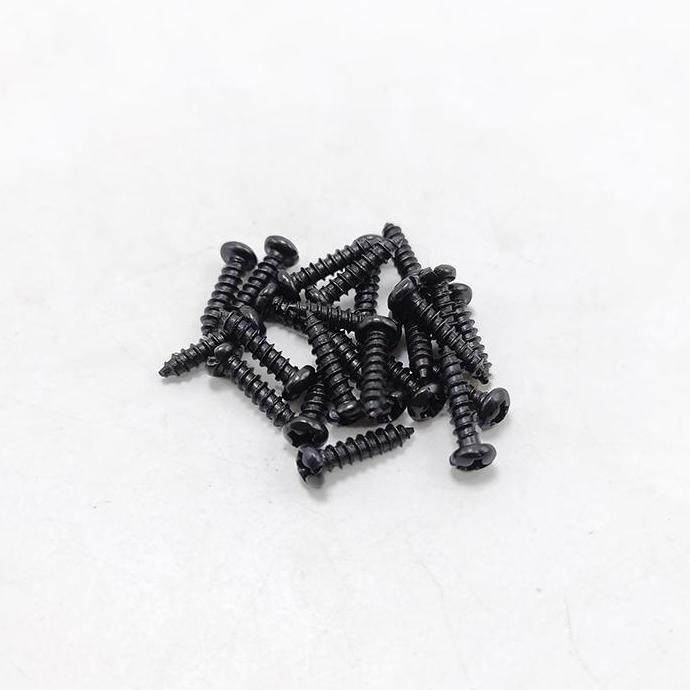 100pc Skrup hitam kepala bulat PH 6x12 mm P.S312 Screw Sekrup doff
