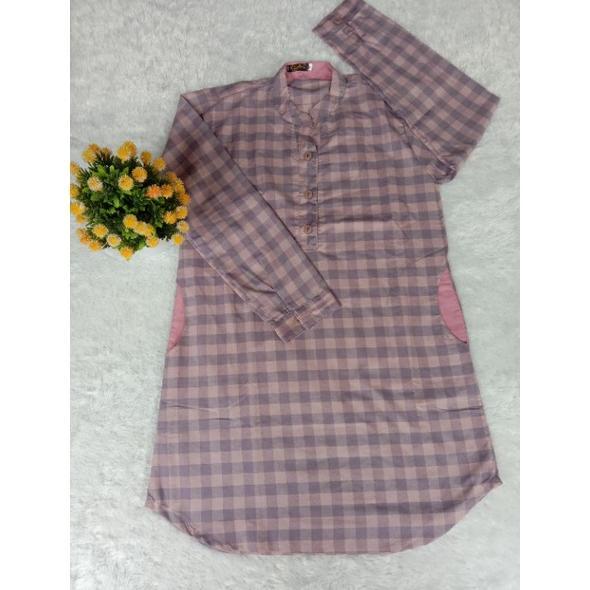 Tunik Hara Kotak// Tunik Hara Santri Putri Tunik Siap Kirim