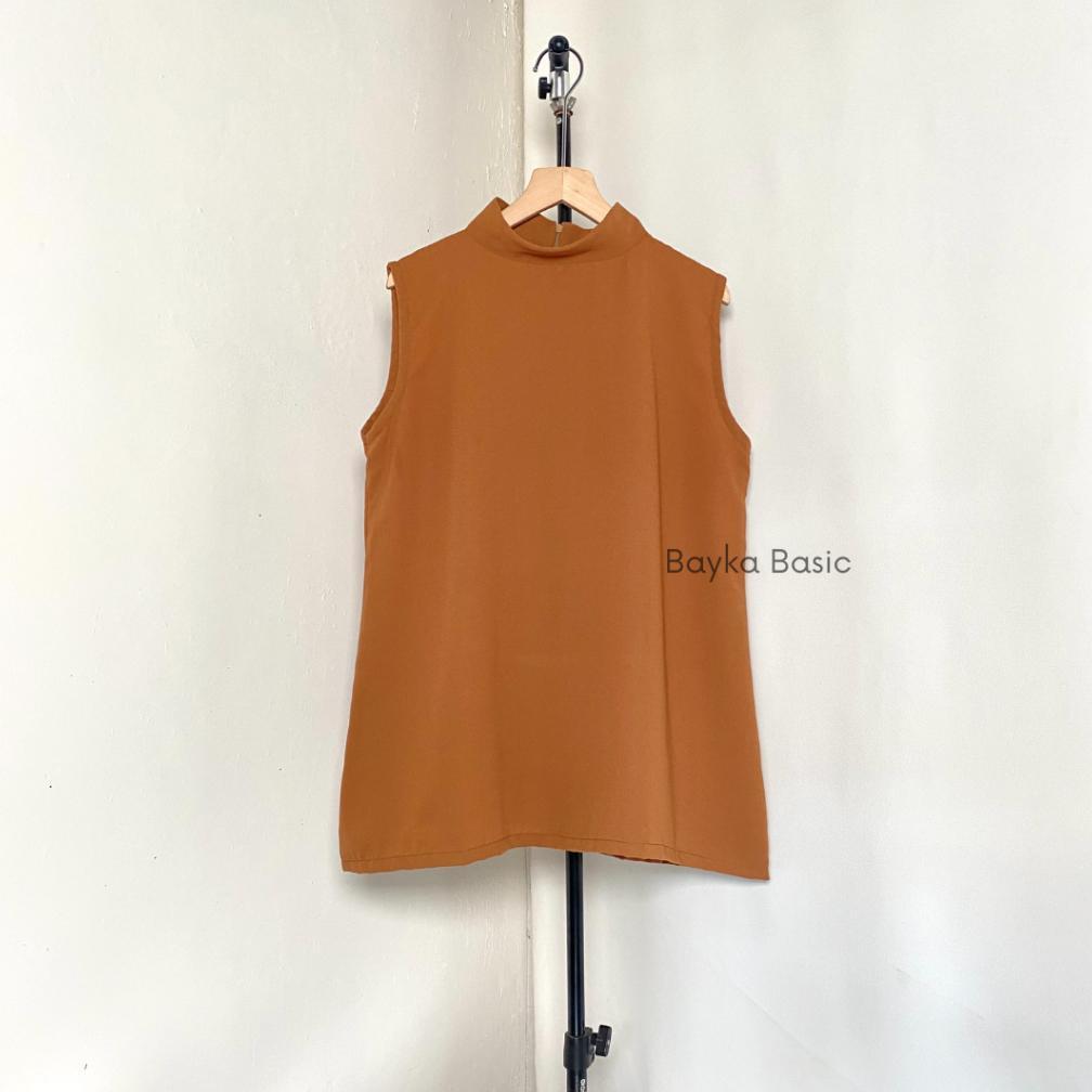 Bayka - Inner Turtleneck Sleeveless Tanpa Lengan Flowy Daleman Basic Manset Buntung Atasan Pendek Wa