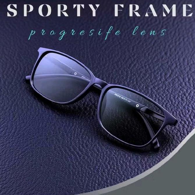 Police Baru Kacamata Progresif Baca Dan Jalan Frame Titanium Model Sporty Double Focus Anti-Radiasi 
