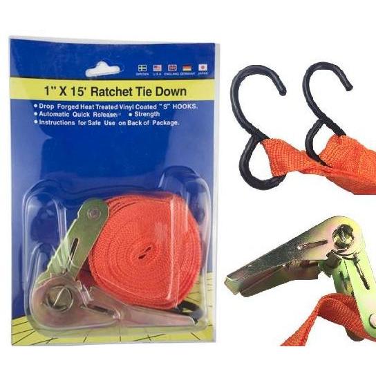 Ready Tali Tidon/Tali Gesper Pengikat Barang di Motor Ratchet Tie Down Set