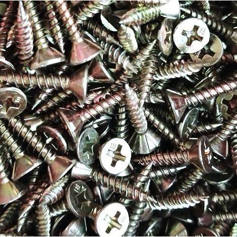 100 Pcs #6x1-1/4" Sekrup Baut GRC Kalsiboard / Calciboard Kuning 3 cm