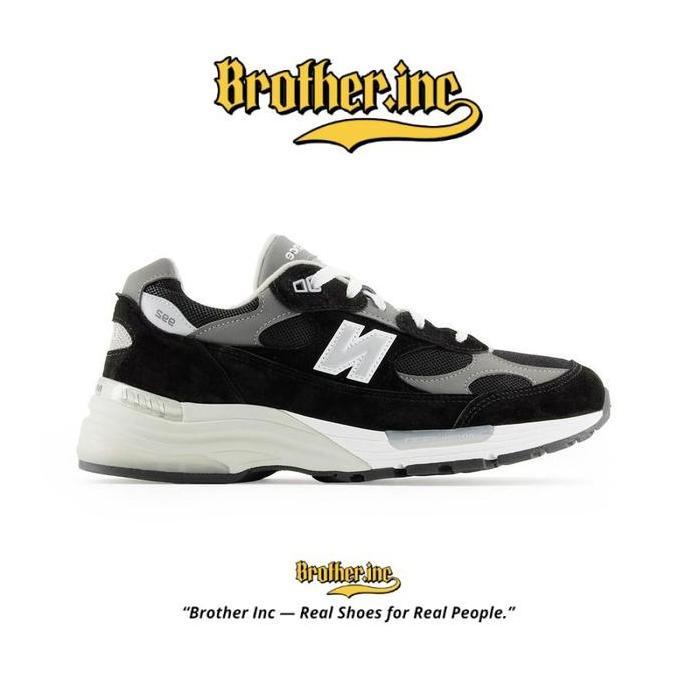 Termurah / Hot Sale Brother Inc Sepatu Olahraga Nb 992 Black White Sneakers Pria Wanita Nyaman Premi