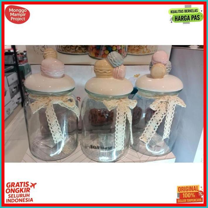 Promo Toples Kaca Macaroon Informa/Toples Kue Lebaran