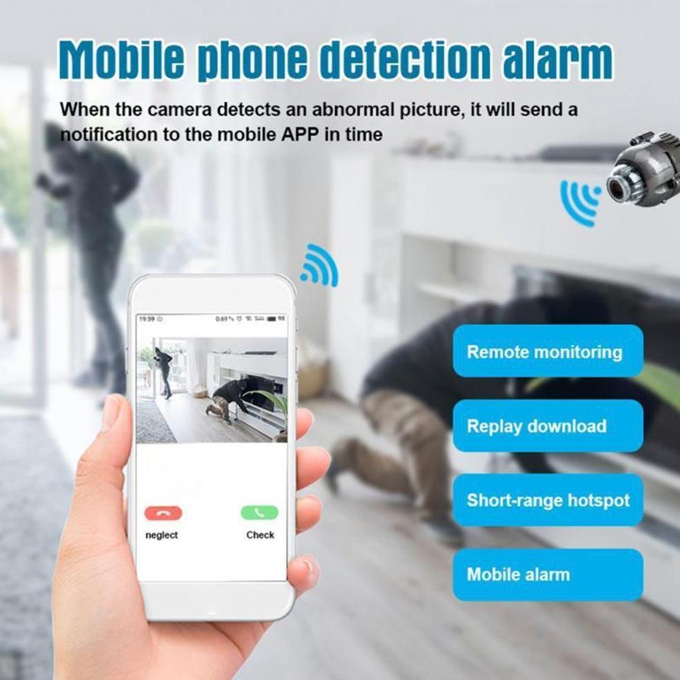 Pemotretan Sudut Super Lebar Camera Mini Wifi Hidden Camera Pemotretan 4K Hd Camera Wifi Mini Hidden