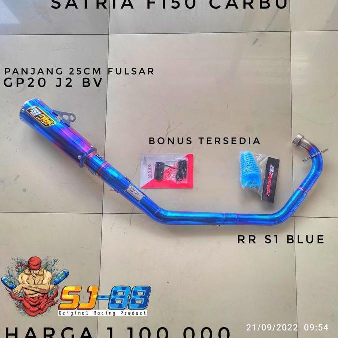 Grosir Knalpot Racing Sj88 Full System Satria Fu Karbu Rr S1 Bluemoon