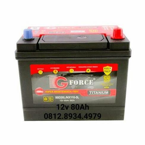 Sale Aki G Force Titanium Nx110-5L 80D26L 12V 80Ah