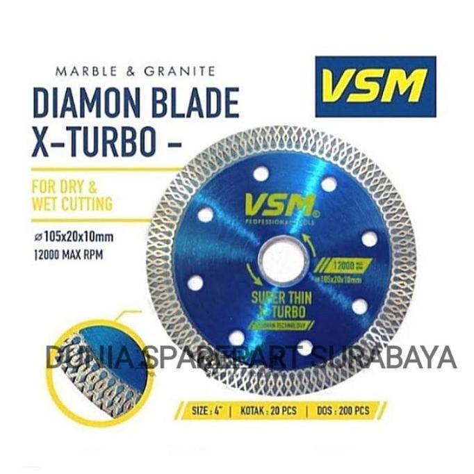 Diamond Wheel VSM Turbo X Superthin / Mata Potong Keramik Granit 4 Inch