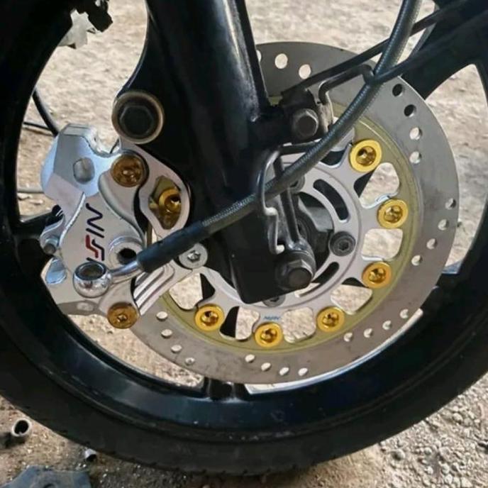 Breket Kaliper 2 Piston Disc 220Mm Mio Sporty Bracket Disc Mio Sporty Motor Motorcycle