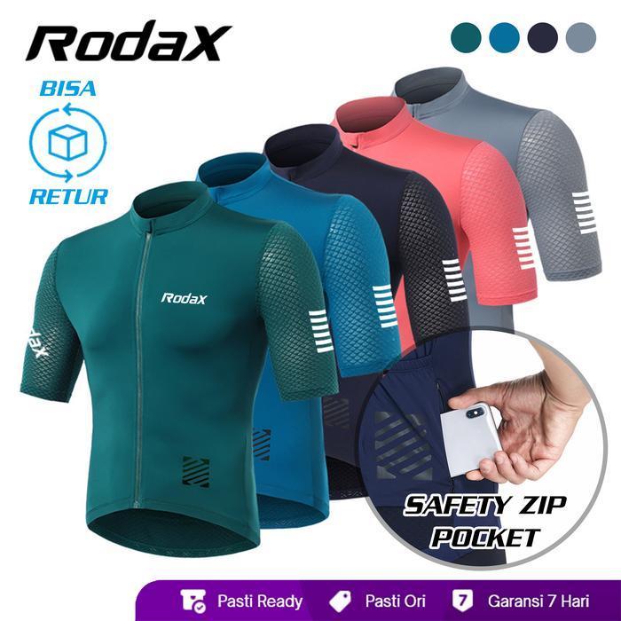 RodaX Brevet Jersey 3+1 Safety Phone Pocket Premium Cycling Jersey Unisex Roadbike Original Jersey S