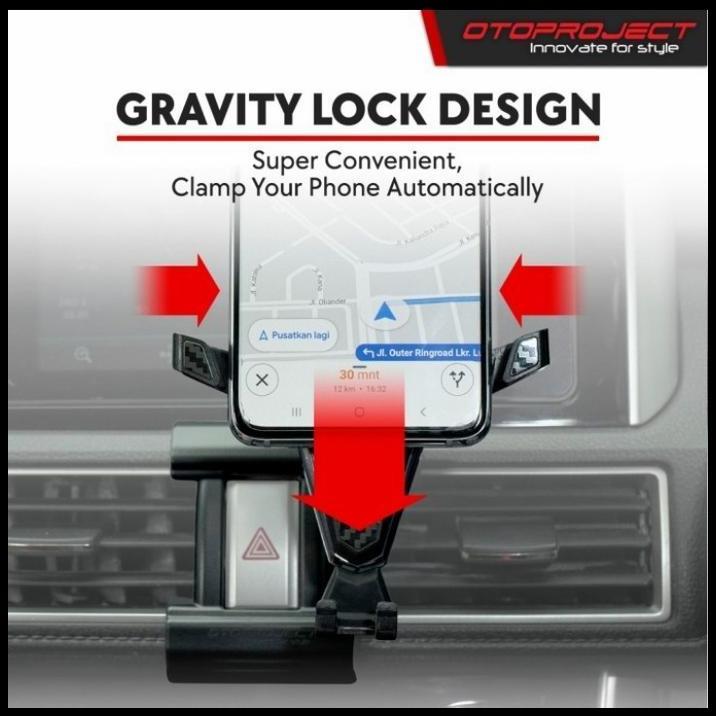 GRATIS ONGKIR PHONE HOLDER TEMPAT TATAKAN HP MOBIL CALYA/SIGRA CARBON 