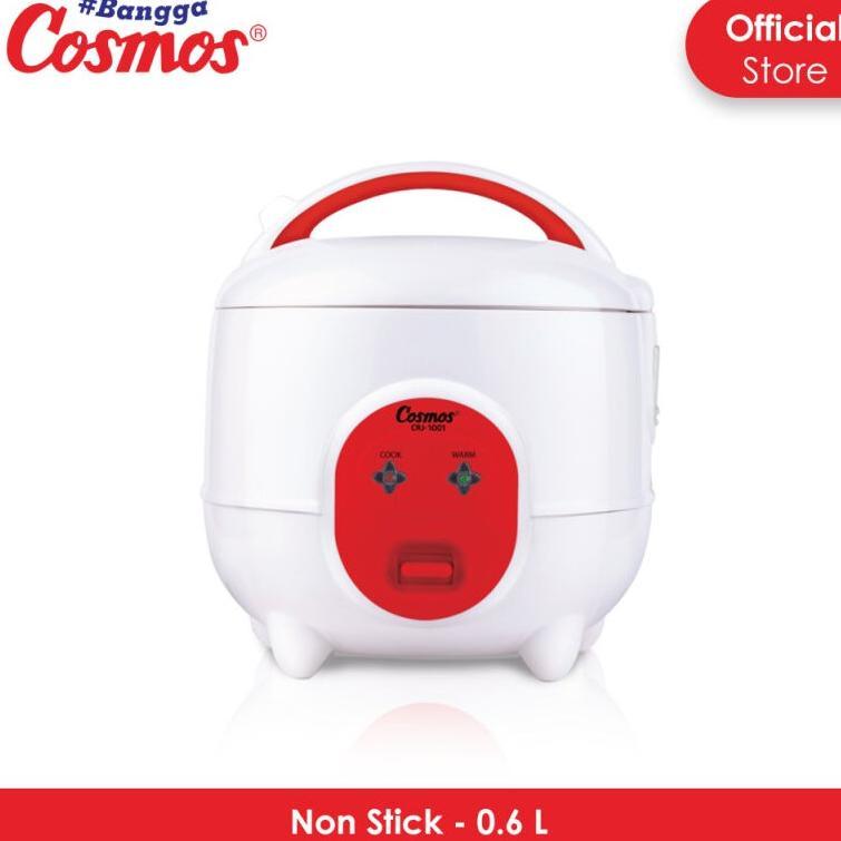 NEW PROMO Cosmos CRJ1001 Rice Cooker Mini / Magic Com Kecil 0.6 Liter 3 in 1 Bonus Gelas Ukur dan Se