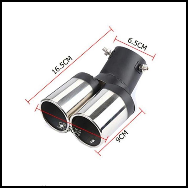 HOT DEAL MUFFLER UJUNG KNALPOT RACING 2 LUBANG STAINLESS MOBIL HONDA FREED 