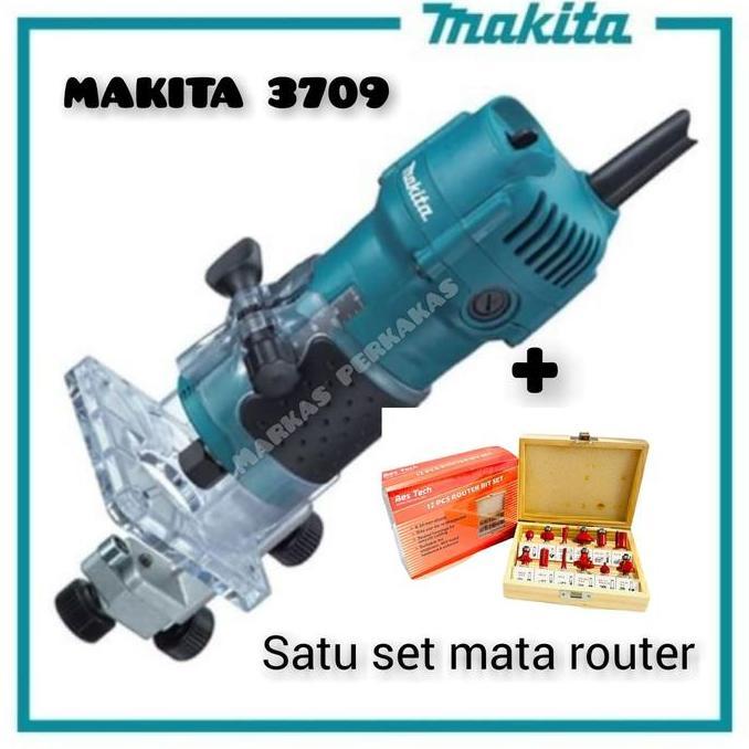 Paket Makita Mesin Profil Kayu 3709 - Router Trimmer 3709 Makita