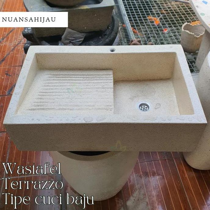 wastafel Terrazzo untuk cuci baju (putih Terrazzo)
