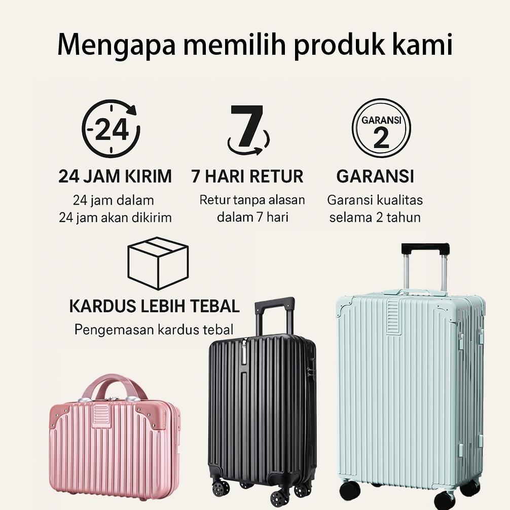 DISKON BoldEdge Koper 20/24 Inch Koper dengan Pembukaan Depan Laptop 16 Inci Tempat Gelas PVC Port U