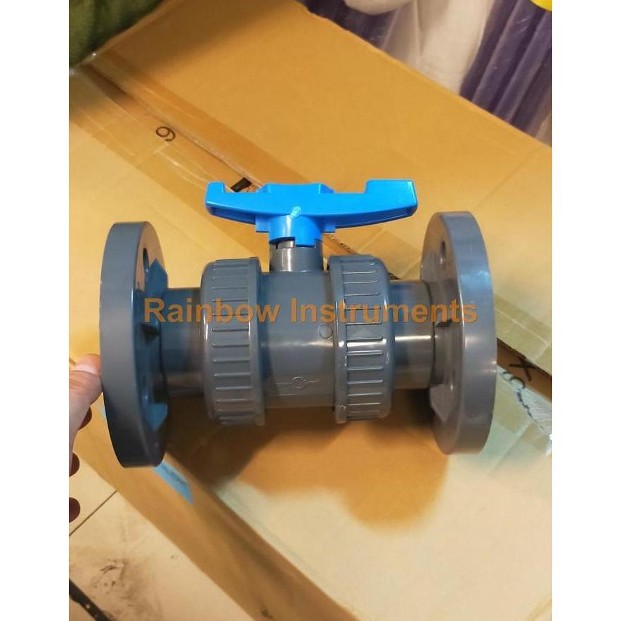 Murah Ball Valve Flange Pvc 2" True Union Double Flange Jis / Ball Valve Pvc Flange Jis Dn50