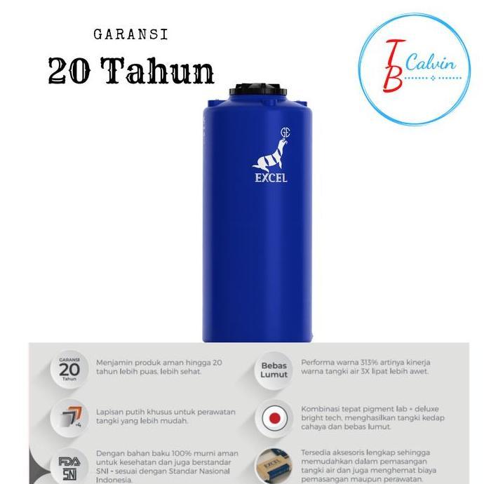 Sale Tangki / Tandon / Toren Air Excel 1000 Liter Al 1100 Tg Isi 1050 Liter