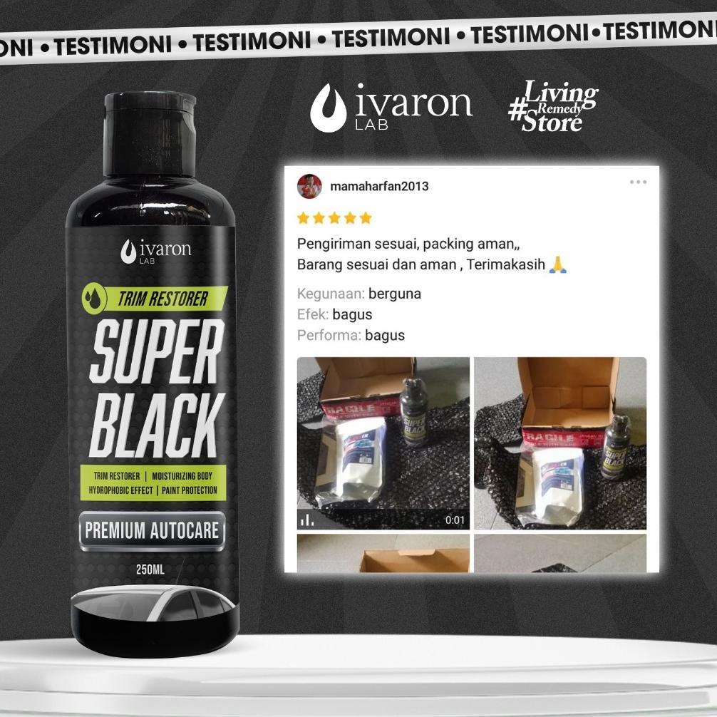 Bergaransi Ivaron Penghitam Body Motor Dashboard  Pengkilap Restorer Kasar Permanen Kit Black Magic 