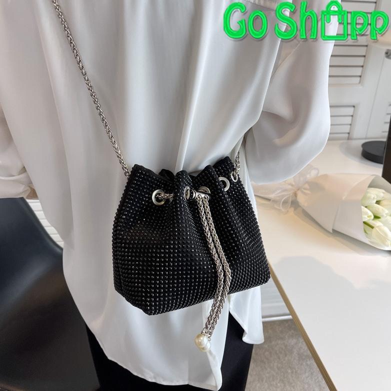 BESTPROMO Bucket Bag Wanita Import - Tas Selempang Wanita Bling Bling Import Terbaru Fashion Korea -