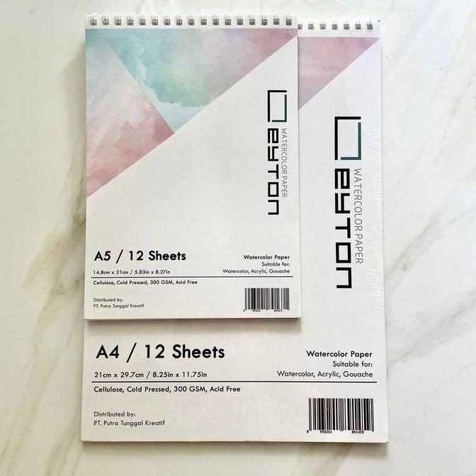 Leyton Watercolor Sketch Book 300gsm 12 Sheets - Spiral