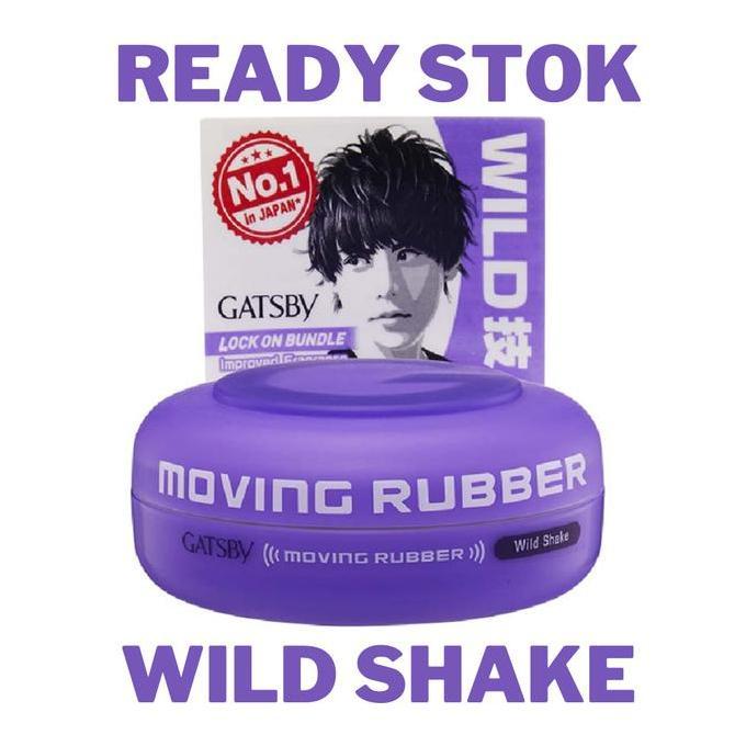 Gatsby Moving Rubber 80g Wild Shake Ungu Wax Rambut