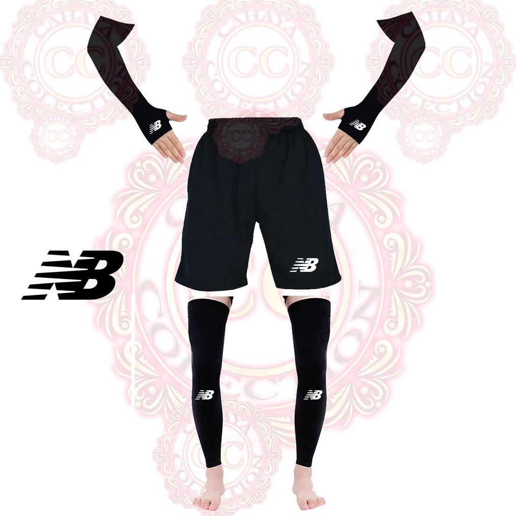 RECOMMENDED 1set celana pendek,manset kaki,manset tangan,manset olahraga,manset sport,manset volly,b