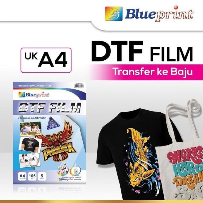 CHIYAQU Kertas Transfer Film DTF BLUEPRINT / Digital Transfer Film PET - A4