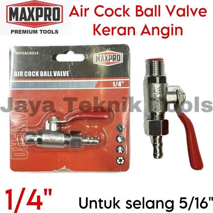 FRONGCHI Air Cock Ball Valve Keran Kompresor Maxpro 1/4 inch 5/16 Angin Selang