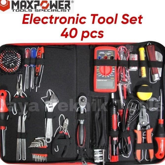 FRONGCHI Electronic Tool Set 40 pcs Maxpower Peralatan Elektronik Listrik Alat