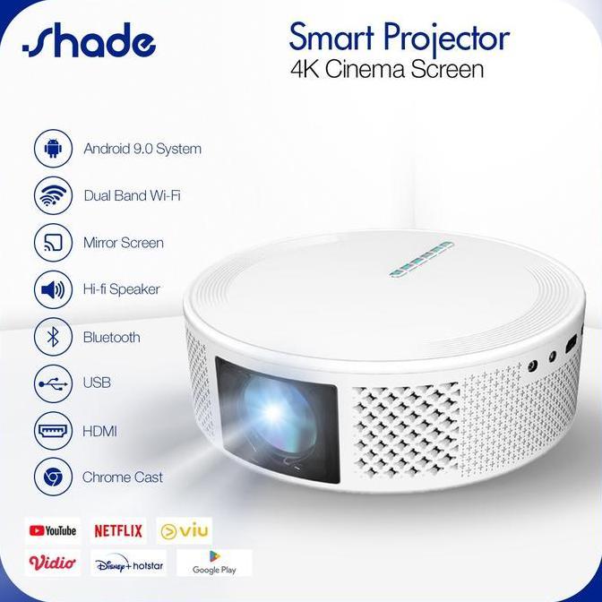 T269 Smart Projector Android OS 10000 Lumens 1080P HD Proyektor mini Portable Android Proyektor TV W