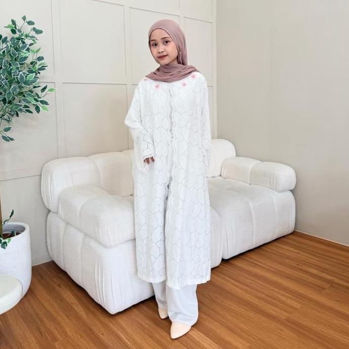 Adiva Long Outer Lace - Outer Brukat - Outer Lace - Outer Panjang