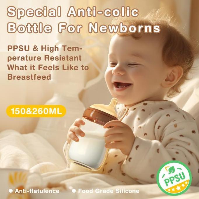 HARGA GROSIR - AVINIE Dot Bayi Botol Susu PPSU Anti Kolik Botol Wide Neck Newborn BPA Free AVPP15&26