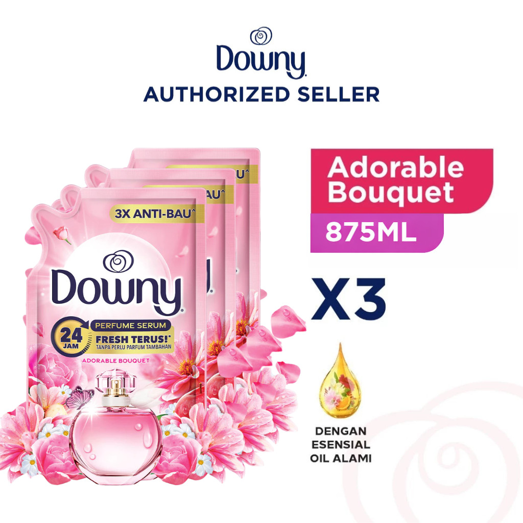 Downy Pelembut dan Pewangi Pakaian Kenzo Adorable Bouquet 875ml Paket Isi 3