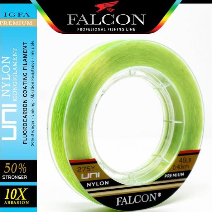 Senar Pancing Falcon UNI 275 yards Yellow Fluo Night Vision