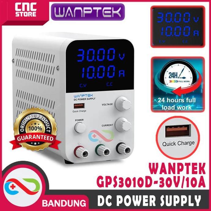 WANPTEK POWER SUPPLY DIGITAL GPS3010D 30V 10A 300W CA CC ORIGINAL DAN TERPERCAYA