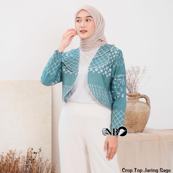 Batik Wanita Modern Blazer Batik Katun Cardigan Batik Modern Outer Batik Baju Kerja Kantor Wanita Ba