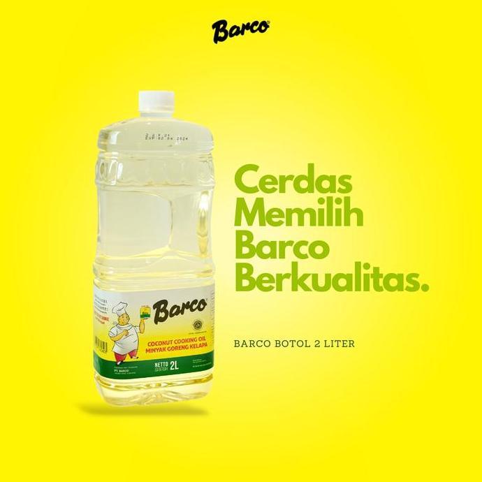 Cod,Bisa- Barco Minyak Goreng Kelapa Botol 2 Ltr - Minyak Kelapa Murni