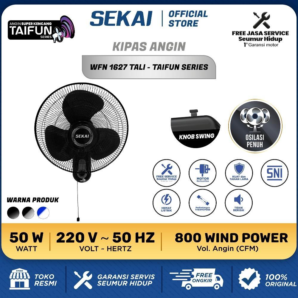 ZELVIERAS SEKAI KIPAS ANGIN DINDING / WALL FAN TORNADO 16 INCH TAIFUN SERIES & ECO SERIES  -  WFN 16