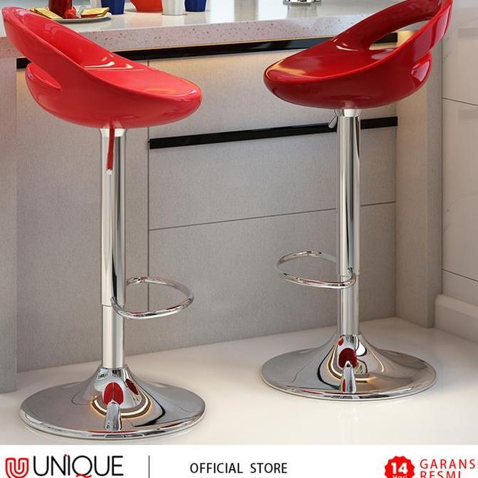 HAWAYMAX Kursi Bar Hidrolik Kursi Cafe Besi Furniture Model Dudukan Bulat Premium dengan Sandaran Ch