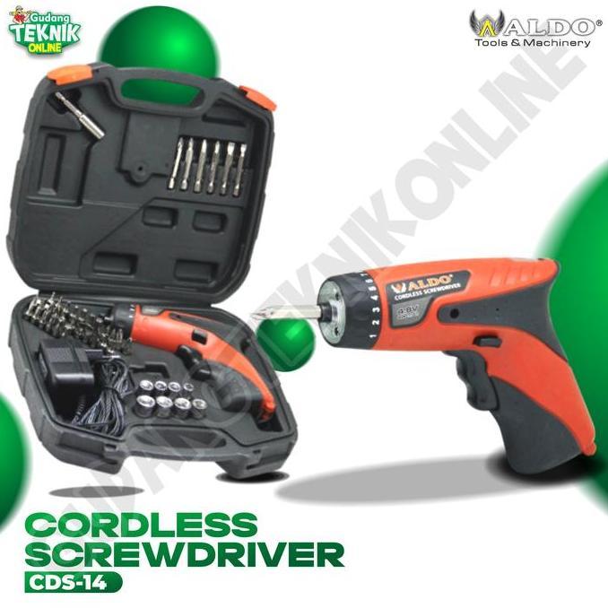HAWAYMAX Cordless Screwdriver 4.8V DC ALDO CDS-14 / Bor Obeng Cordless Baterai ALDO CDS 14 - Bor Obe