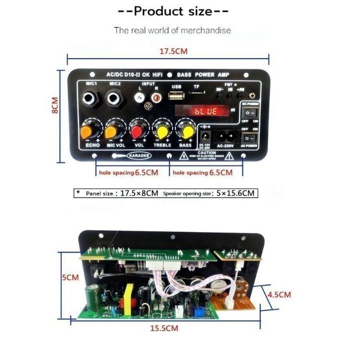Amplifier Bluetooth 2000W Super Bass 12V 24V 220V Modul Power Amplifier Untuk Speaker Aktif Bass Man