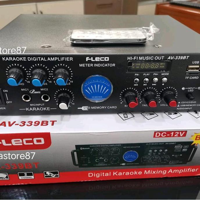 Amplifier fleco 339 BT 800 watt amplifier karaoke amplifier bluetooth super bass Subwoofer