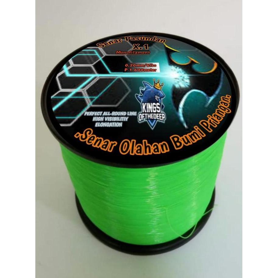 PASUNDAN FISHING LINE WARNA HIJAU STABILO DOFF ROL BESARSENAR PANCING ANTI KRITING GALATAMA PANJAN 5