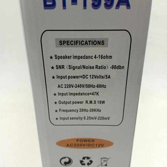 Amplifier Bluetooth Fleco BT-199A - Ampli Fleco 199A Amplifier Karaoke