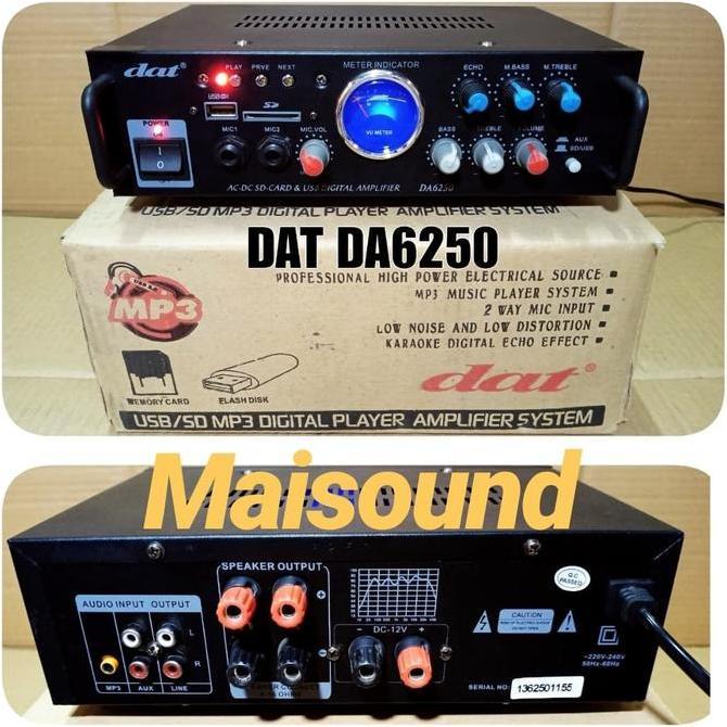 AMPLI KARAOKE DAT DA 6250 AMPLIFIER DAT DA6250 MP3 USB DIGITAL