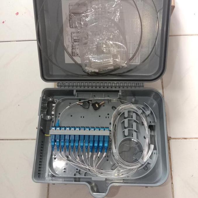 odp 24 core abu - abu lengkap spliter 1:16 upc