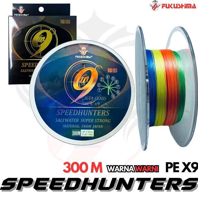 Senar Benang Pancing PE X9 300 Meter Warna Warni Fukushima Speedhunters