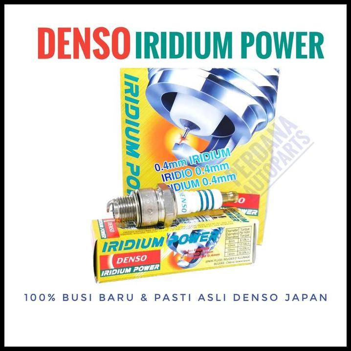 TERBARU BUSI MOTOR 2TAK PENDEK JAMIN ASLI DENSO IRIDIUM POWER 