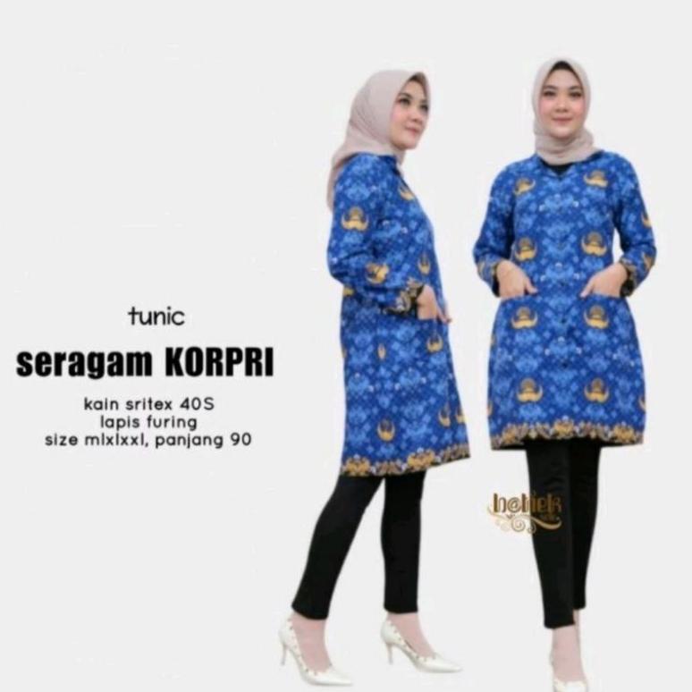 Seragam Tunik Korpri Wanita Terbaru 2025 Lapis Furing Baju Korpri Wanita Terbaru Tunik Korpri Wanita